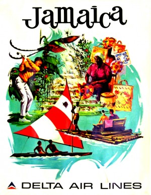 Delta Air Lines Travel Poster for Jamaica